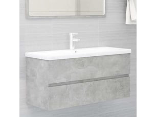 Armoire d'évier avec lavabo intégré gris béton aggloméré
