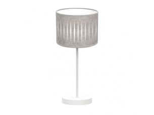 Lampe à poser fabrilamp piron e14 coloris blancciment gris 42 x 17 x 17 cm