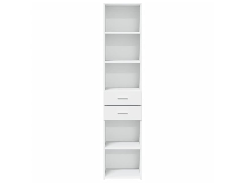 Buffet haut - bahut - meuble de rangement blanc 40x42,5x185 cm bois d'ingénierie  - Conforama D
