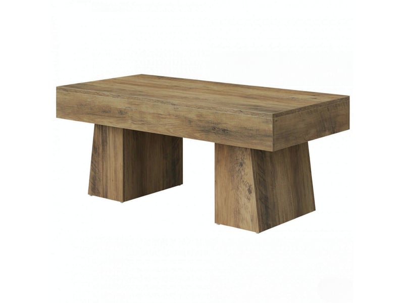  Table basse 120x60x50 cm style campagne mdf marron  - Conforama A