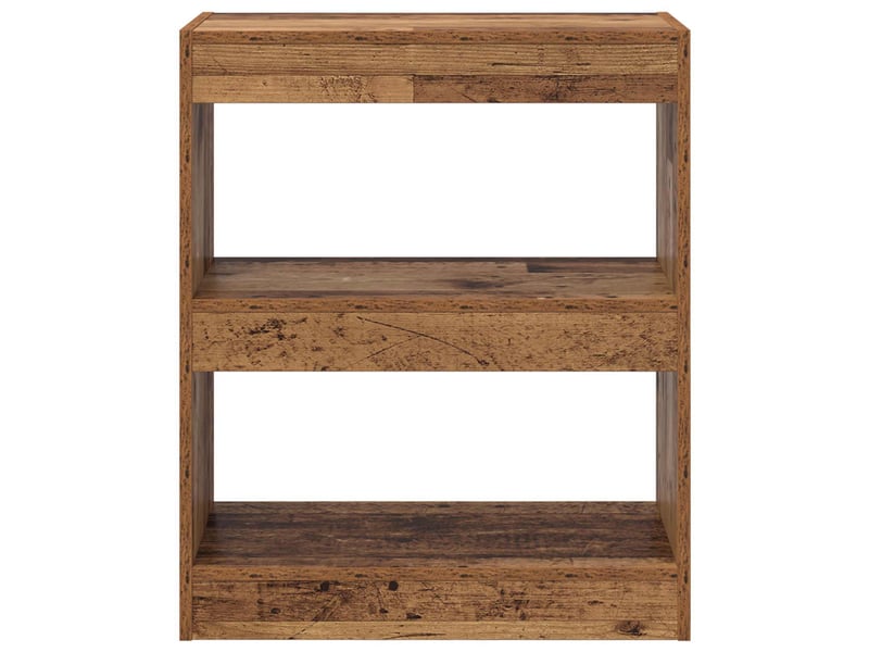  Bibliothèque 2 niveaux, armoire à livres 60 x 30 x 72 cm bois d'ingénierie shl8481  - Conforama E