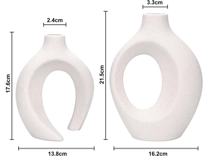 Vase céramique design décoration de table moderne pour maison, fête, centre de table de mariage - Conforama B