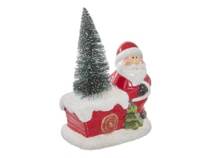 Père noël décoratif en résine h. 13 cm