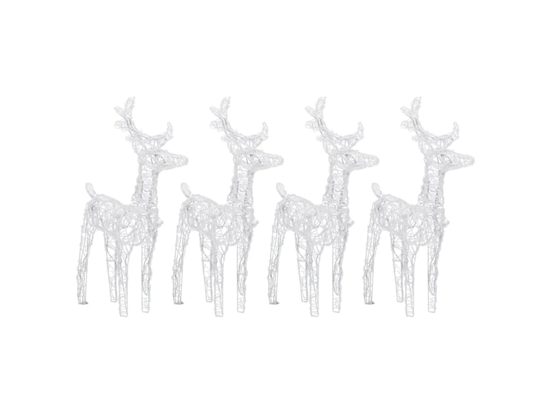  Rennes de noël 4 pcs 160 led bleu acrylique  - Conforama C