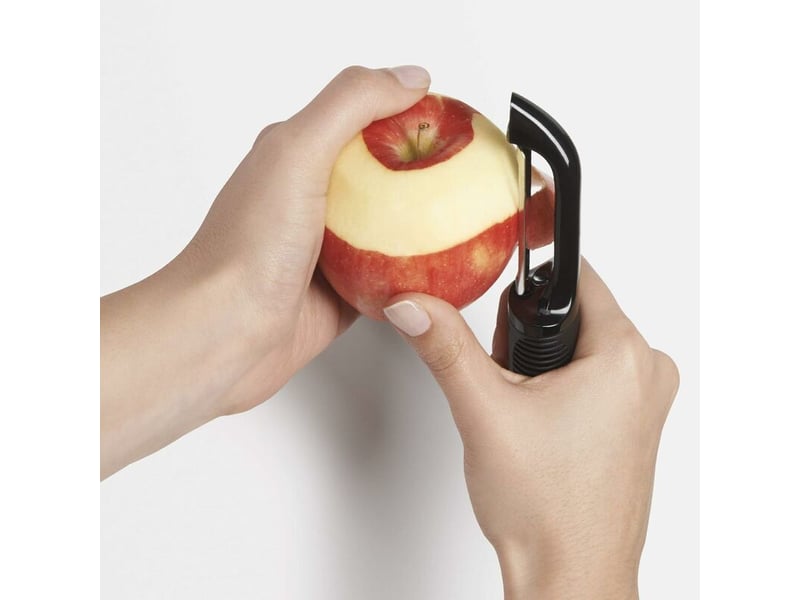 Éplucheur à légumes oscillant - économe à légumes en inox - noir, fontainebleau QWE001038 - Conforama D