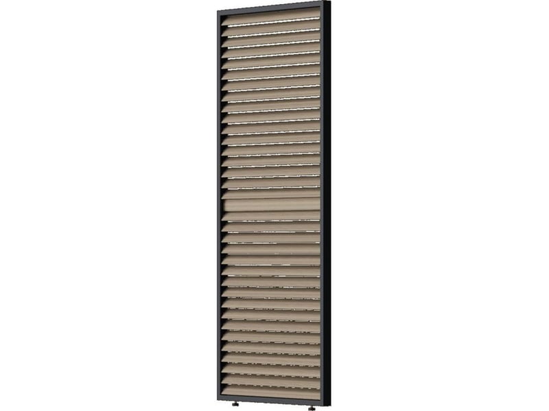 Brise-vue mobile 1 m lames horizontales cadre aluminium anthracite 15-738799 - Conforama C