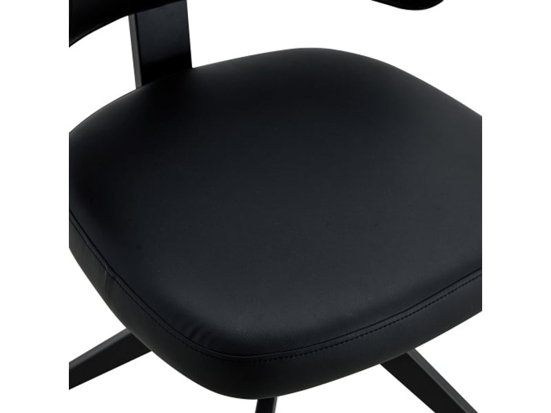  Lot de 2 chaises modernes pour salle à manger – dossier incurvé, assise pu, piètement métal à 4 pieds, pivotantes  - Conforama E