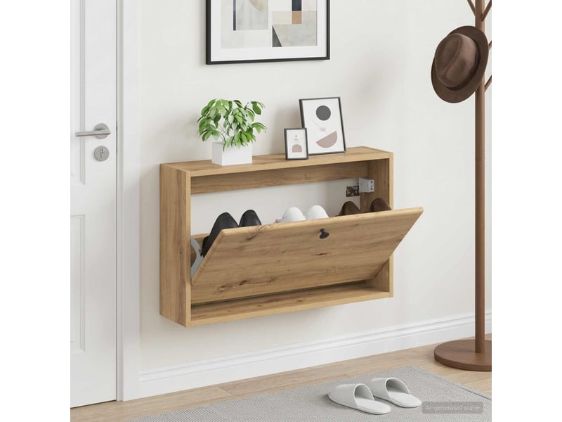  Meuble à chaussures mural, armoire à chaussures breda 71x17x43 cm  - Conforama B