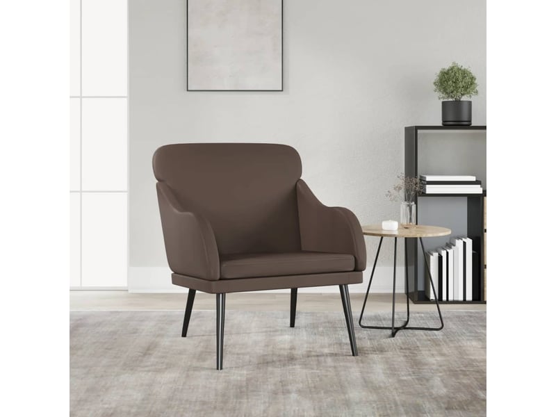  Vidaxl fauteuil marron 63x76x80 cm similicuir  - Conforama B