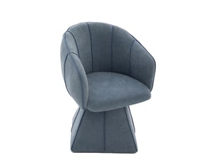 Fauteuil fixe pivotant  HAVRYA  Tissu bleu vendu A l'unité