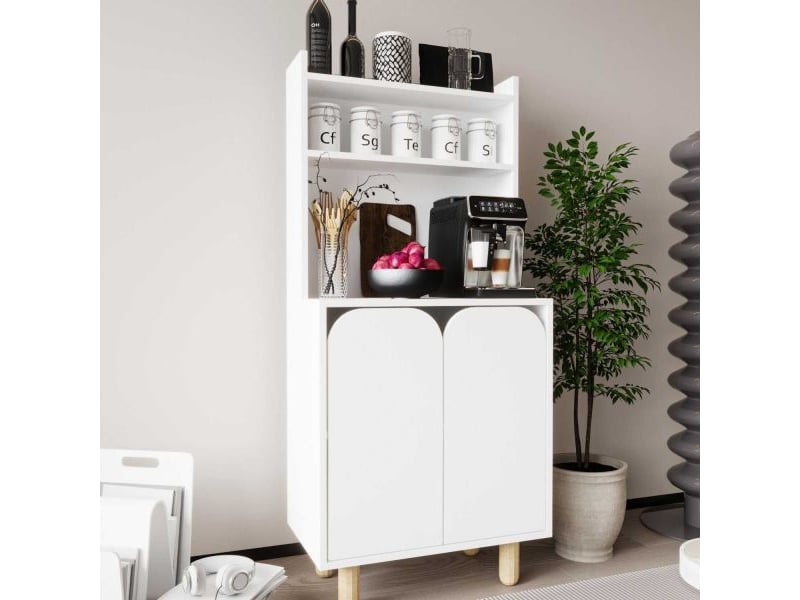  Buffet haut en aggloméré parma blanc  - Conforama B