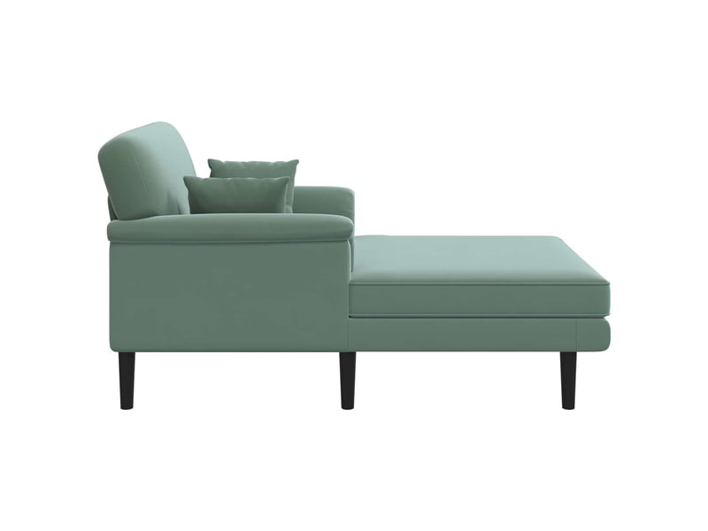  Chaise longue, chaise de salon vert mer velours cf28632  - Conforama D
