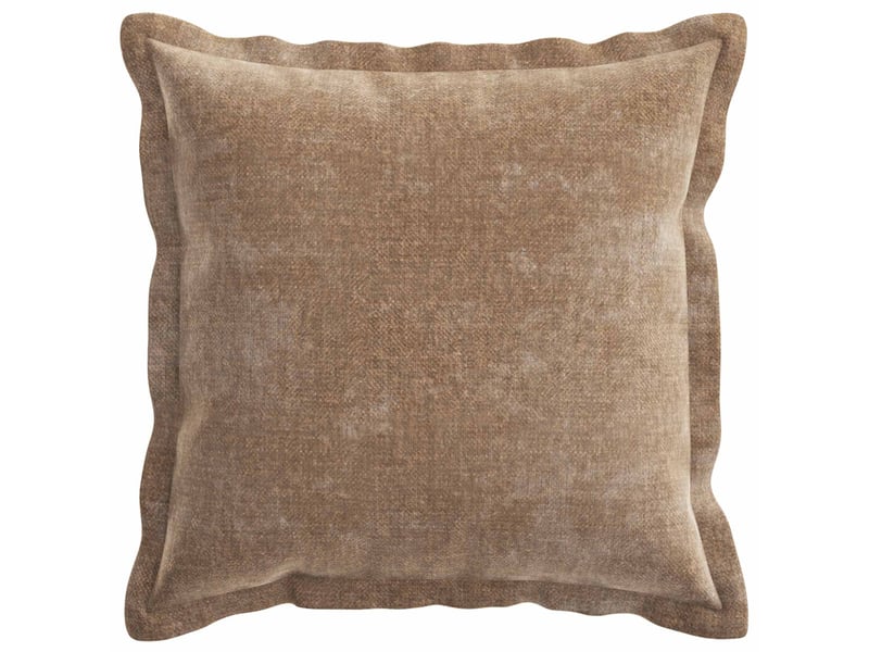  Lot de 6 housses de coussin houten marron 35 x 35 cm tissu chenille cf49846  - Conforama C