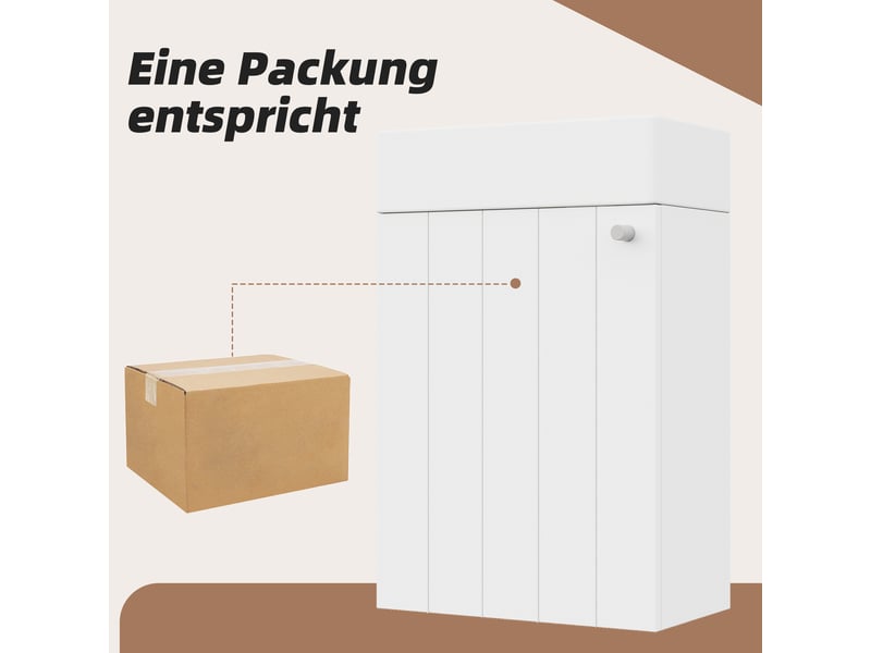  Meuble vasque suspendu blanc mdf et céramique 41×23×62,5 cm, porte rainurée à fermeture amortie, faible profondeur  - Conforama E