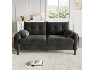 Canapé droit fixe <strong>MODENVIE</strong> <strong></strong> 2 places Tissu gris