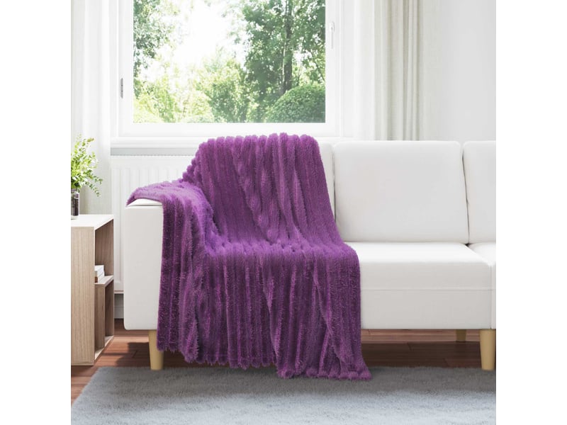  Couverture jetée de canapé 6 pcs pourpre 150x130 cm 2.85 kg polaire  - Conforama B