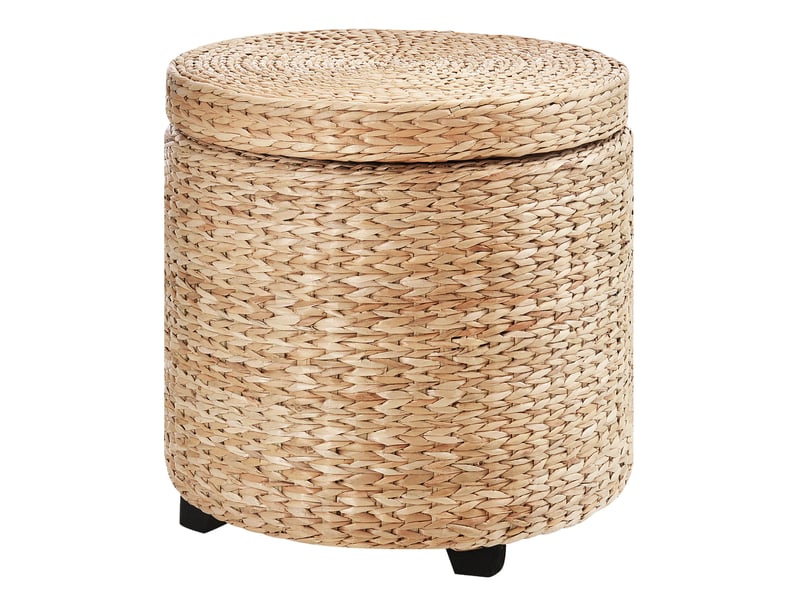  Pouf de rangement 43x43x43 cm couvercle amovible kaki  - Conforama A
