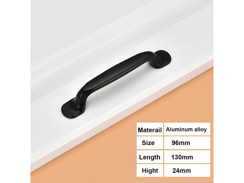 Poignées de portes d'armoire de cuisine, noires, 20x96mm, pour tiroir d'armoire, meubles de chambre à coucher - Conforama B