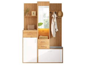 Armoire 1 porte(s) battante 3 tiroir(s) <strong></strong> <strong>ABC</strong> coloris blanc largeur 32 cm