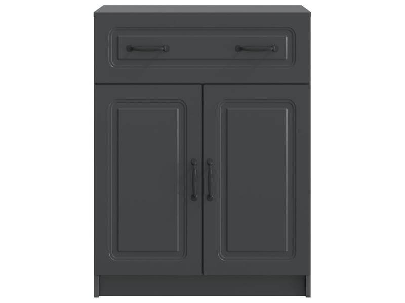  Buffet - bahut - meuble de rangement avec tiroir noir 66 x 34,5 x 87 cm bois d'ingénierie  - Conforama E
