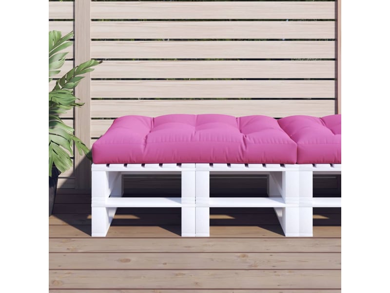  Coussin de palette, coussin de chaise, coussin de canapé rose 120x80x12 cm tissu cf55428  - Conforama B