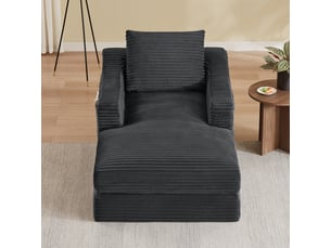 Fauteuil convertible <strong>RAUMIO</strong> Velours côtelé gris