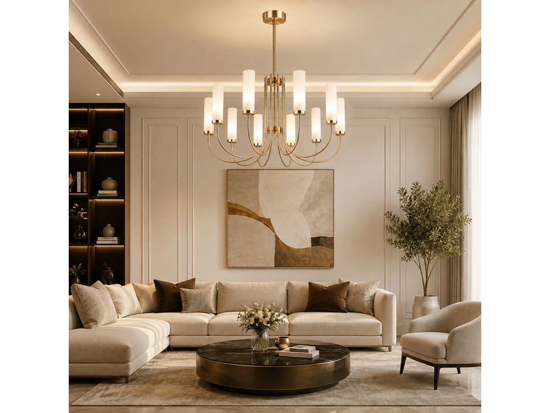  Lustre chandelier blanc b – éclairage 3 couleurs ASLED-824 - Conforama D