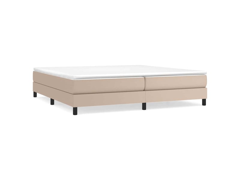  Lit double- lit adulte -  cadre de lit à lattes cappuccino 200x200 cm similicuir  - Conforama A