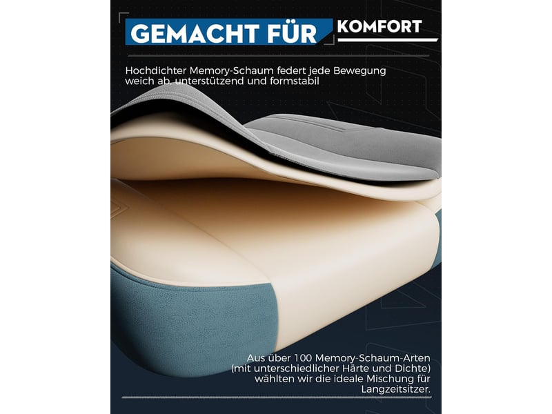  Gtplayer chaise de jeu en tissu avec accoudoirs synchronisés, inclinaison de 90-155° et repose-pieds - gris - double ligne LR408-GY-DL-FA - Conforama D