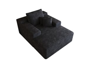 Fauteuil fixe IKSETERA TRADING LTD  Velours côtelé noir