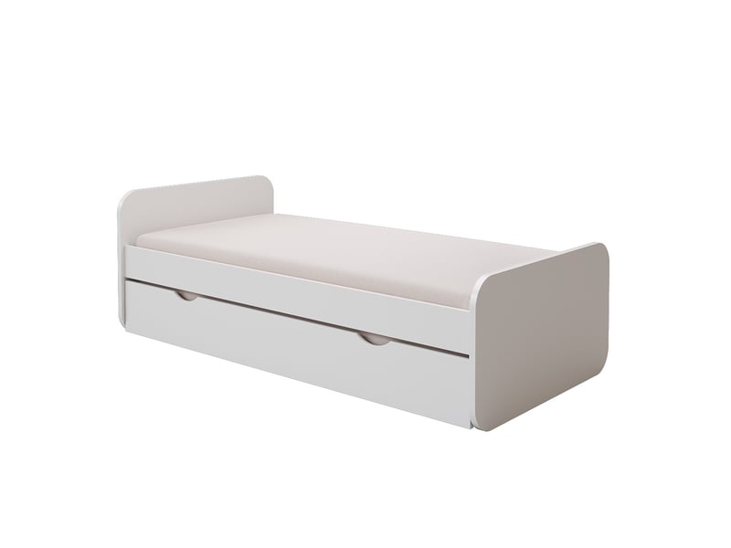  Pack lit gigogne avec 2 matelas 90x200 cm lupin  blanc Lupin - Conforama A