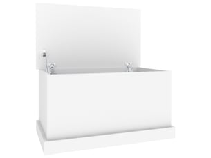 Coffre de rangement blanc 70x40x38 cm bois d'ingénierie