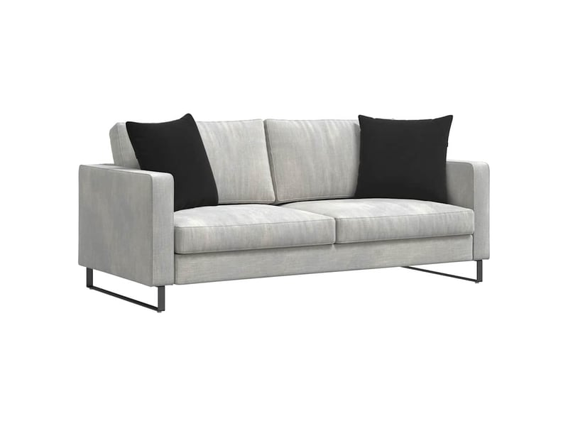 Lot de 2 coussins de canapé, coussins décoratifs noir 50 x 50 cm cf59138 - Conforama C