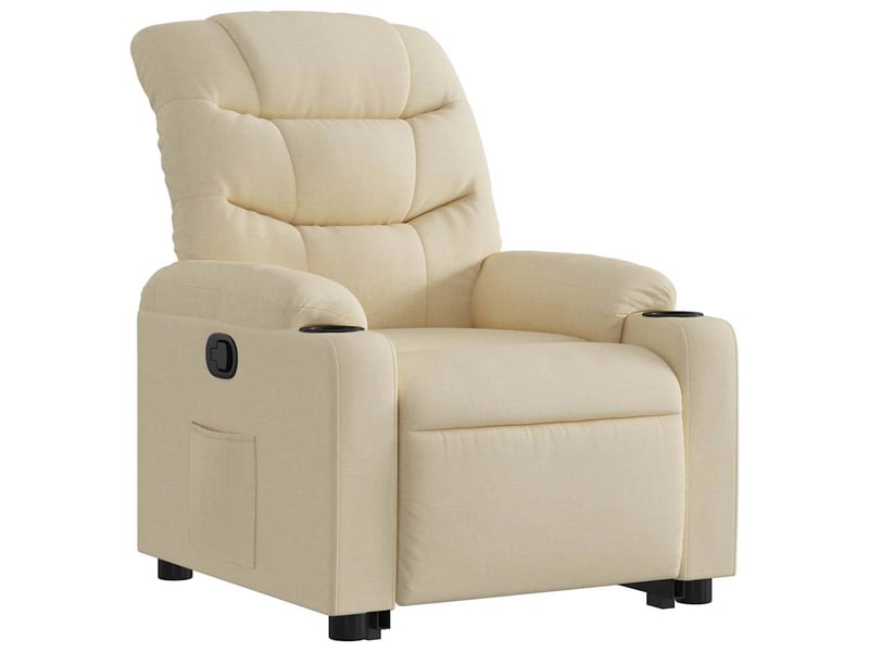  Fauteuil inclinable salon, fauteuil relax crème tissu shl74824  - Conforama D