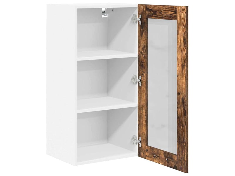  Meuble de rangement cuisine, armoire suspendue 2 pcs chêne fumé bois d'ingénierie shl9844  - Conforama E