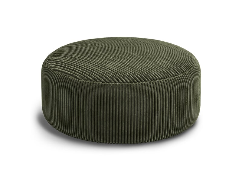  Fauteuil simple - 143x55cm - fauteuil pouf géant poire en mousse mémoire et tissu corduroy doux - vert  - Conforama A