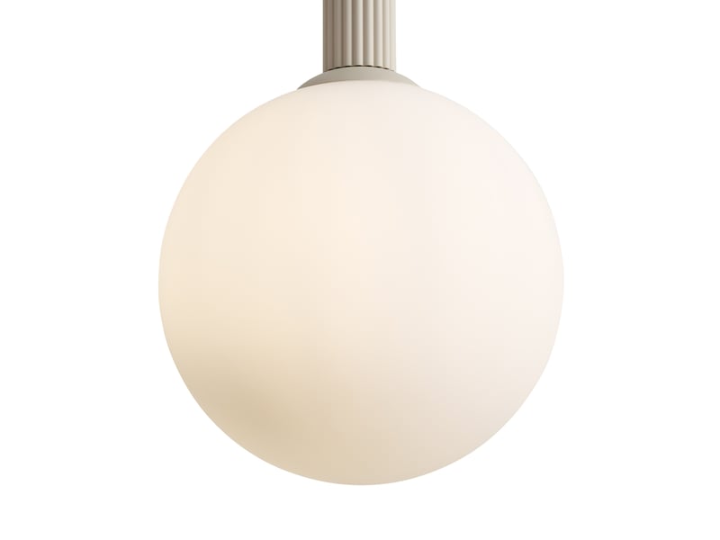  Suspension scandinave beige avec verre opale 3 lumières - polly  - Conforama B