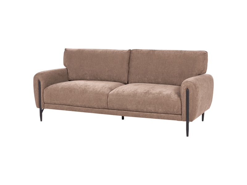  Canapé 3 places skaro tissu chenille marron  - Conforama D