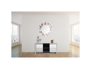 Miroir rectangulaire à poser coloris argenté <strong></strong>  <strong></strong> - 30 cm x 13 cm