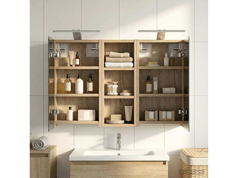 Ensemble de meubles de salle de bain 3 pcs 80x10.5x50 cm shl2522 - Conforama B