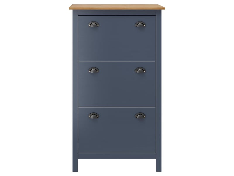  Meuble à chaussure, armoire à chaussures hill gris 72x35x124 cm bois de pin solide  - Conforama A