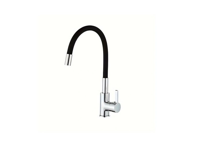  Robinet de cuisine mitigeur flexible 360° – chrome et noir  - Conforama A