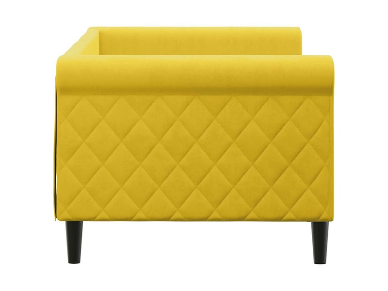  Lit simple- lit adulte -  lit de repos sans matelas jaune 80x200 cm velours  - Conforama C