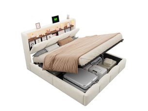 Lit coffre 140x200 cm <strong></strong> <strong>Radiant Stride</strong> coloris beige