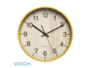 Horloge murale fabrilamp soyala ø 30 cm hêtre mouvement continu