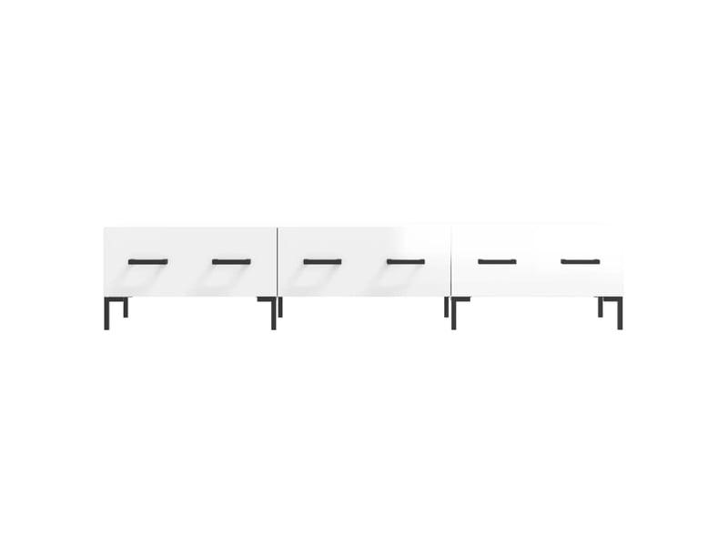  Meuble tv - banc tv - meuble de rangement blanc brillant 150x36x30 cm bois d'ingénierie  - Conforama E