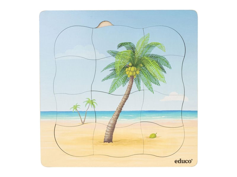  Educo sur la plage - le cocotier pousse  31 pièces de puzzle 8719924064778 - Conforama C