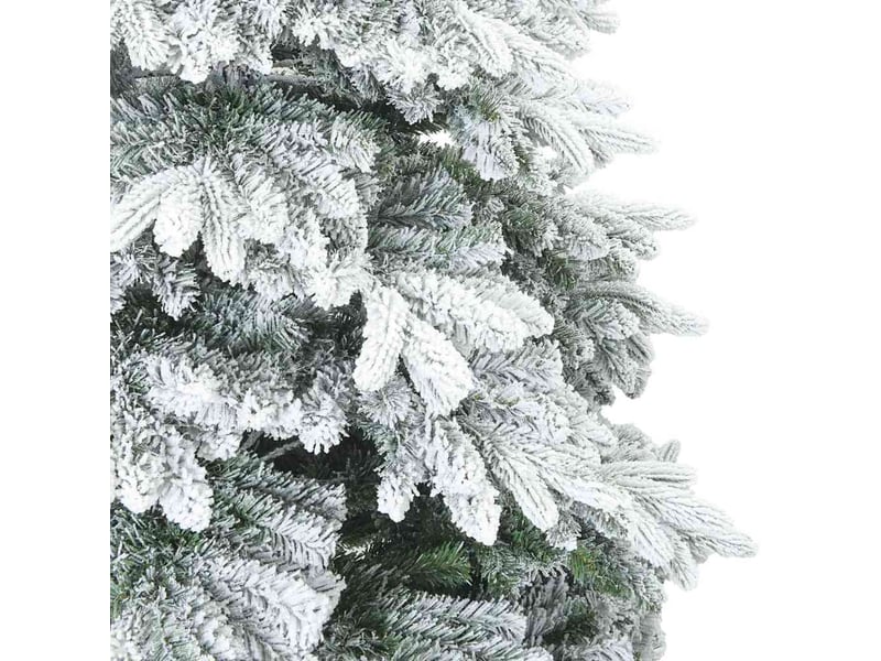 Sapin de noël artificiel, arbre de noël à branches pliantes, duveteux de neige shl7387 - Conforama E