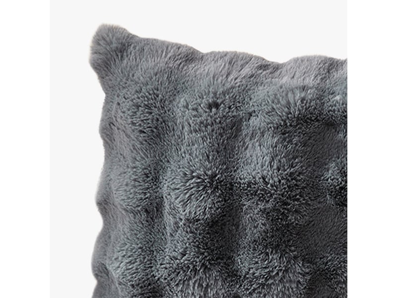  Coussin carré en tissu gris 43x43 cm  - Conforama C