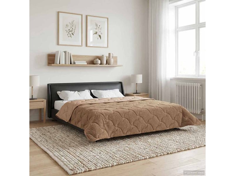  Duvet d'hiver - couette 200 x 220 cm hiver - couette taupe respirant  - Conforama D